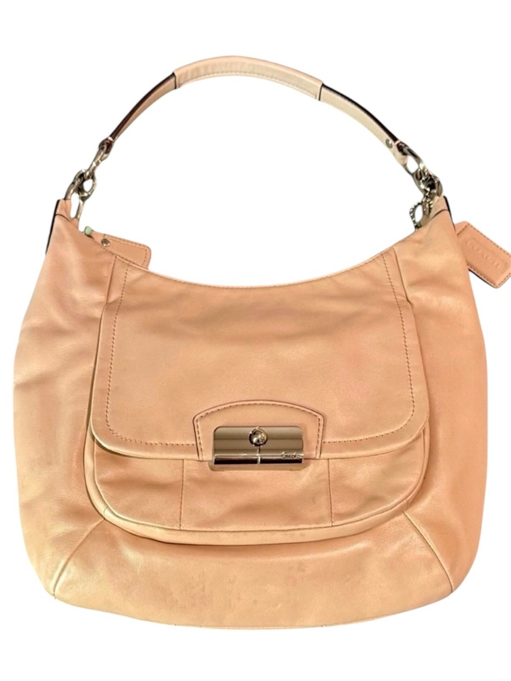 Coach Kristin bag model B 1375-F22306 in Ivory & Silver GUC